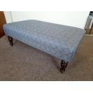 Large Footstool in Pierre Frey fabric